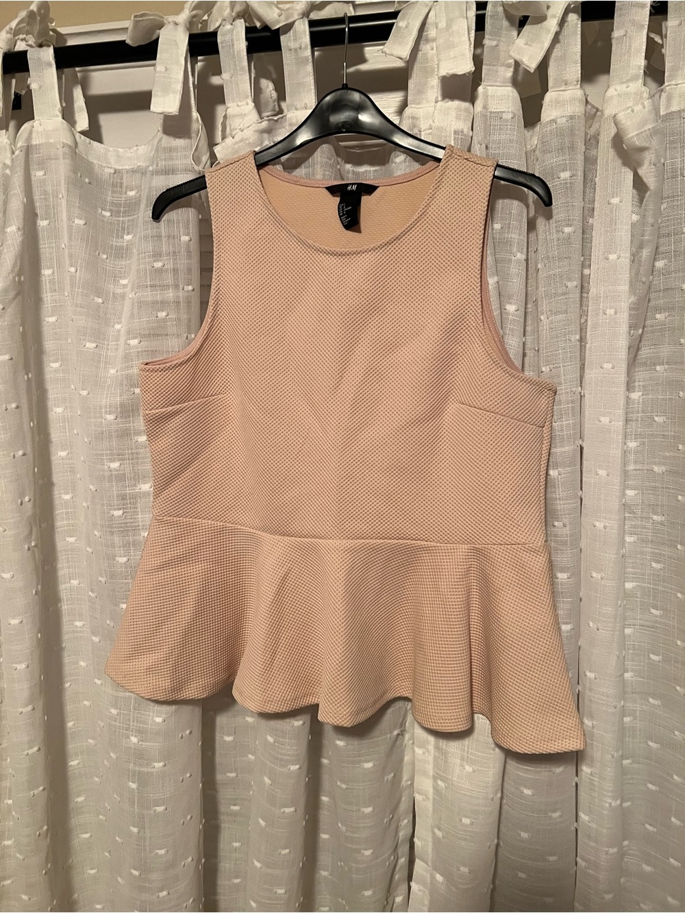 H&M Sleeveless Peplum Tank Top - Blush